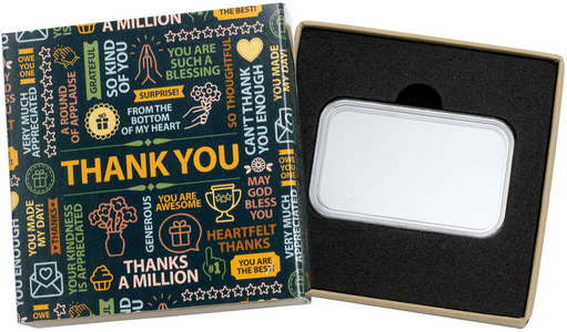 SilverTowne Natural Kraft Paper Gift Box with Thank You! Box Sleeve